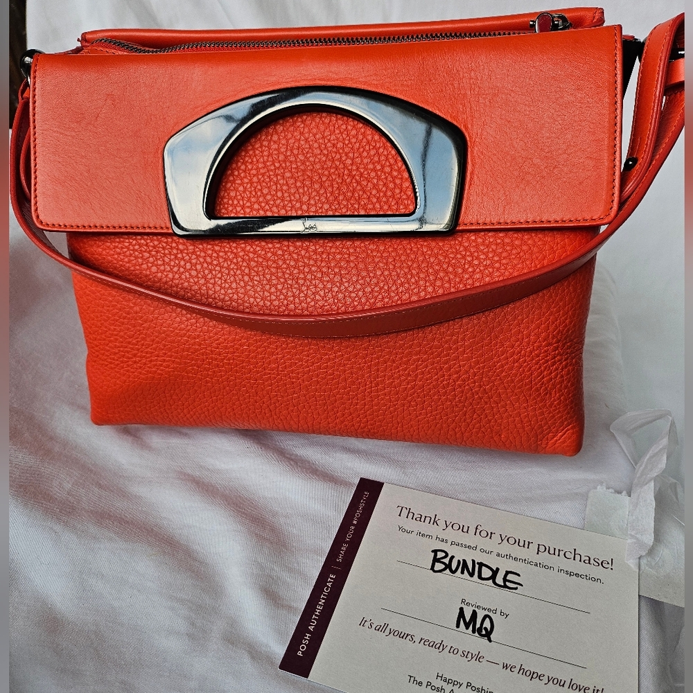 Christian Louboutin Orange 3 compartment Bag